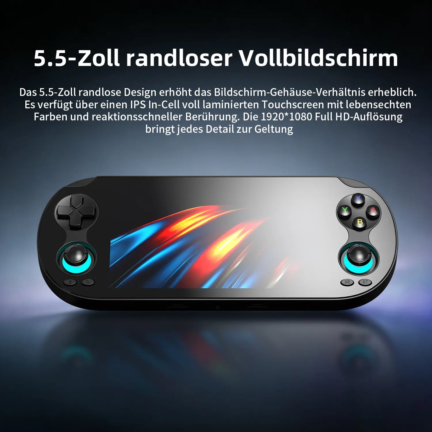 5,5 Zoll randloses Full-Screen IPS-Touchdisplay 1080p Auflösung